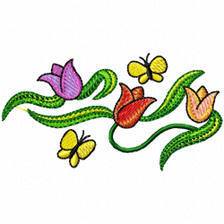 Flowers And Tree Embroidery Design 8 Flowers And Tree Embroidery Design 8